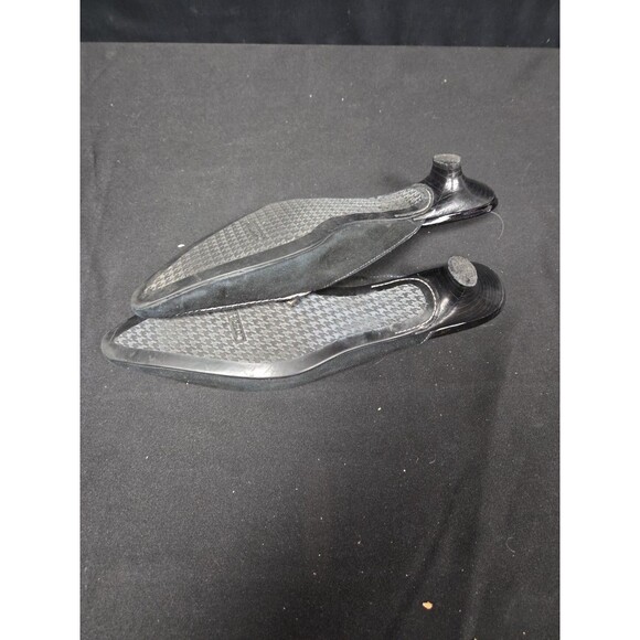 Cole Haan Women's Size 9 Black Pink Suede Slip On Pointy Toe Kitten Heel Mules - Picture 7 of 7